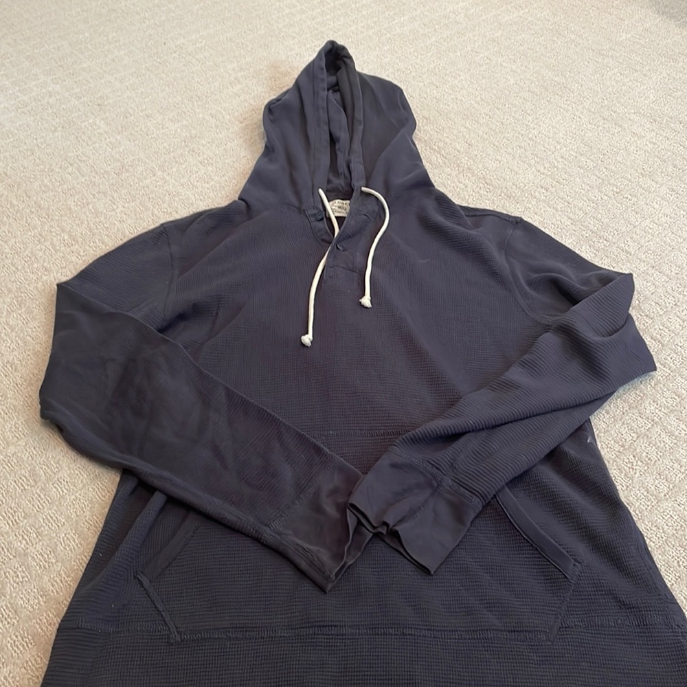 JCrew waffle knit hooded pullover